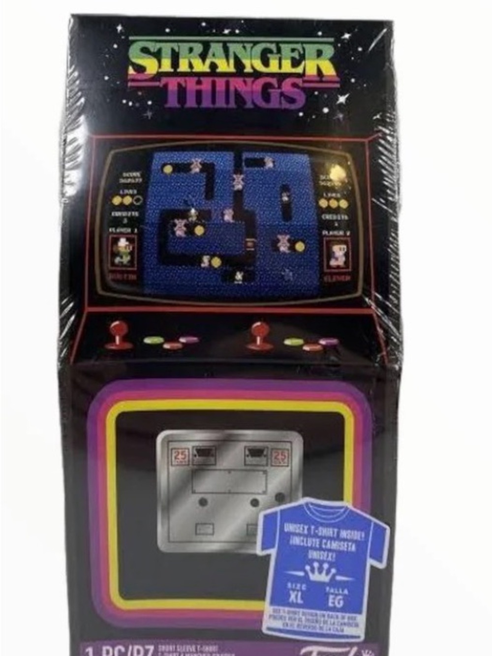 Funko Stranger Things Limoted  edition t shirt  in Arcade Console  box -
